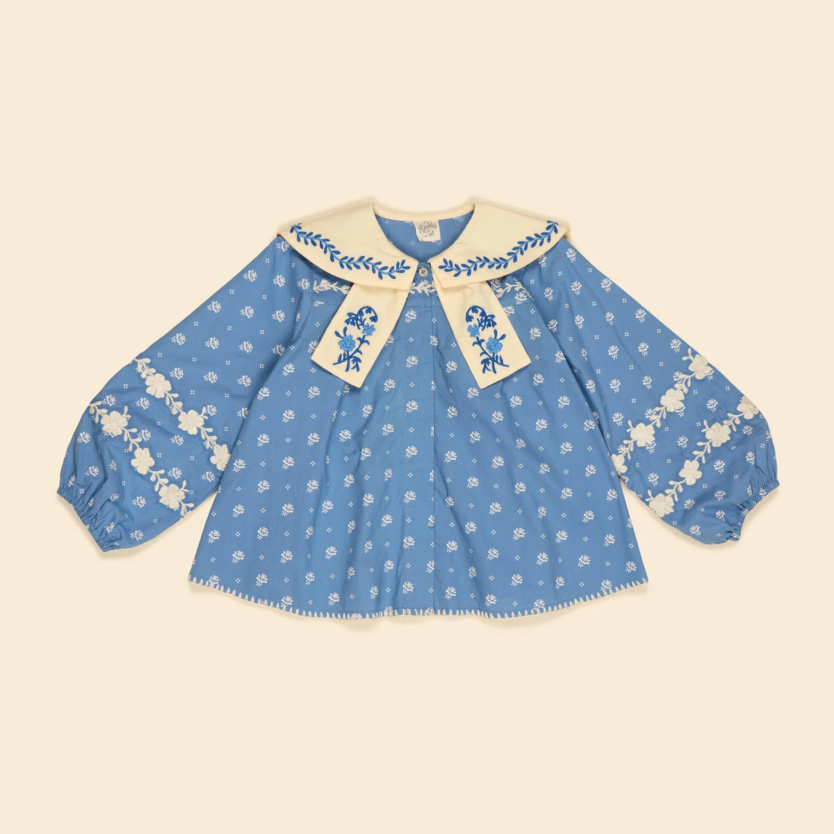 COMING SOON: Maggie Sailor Blouse - Mountain Calico Blue