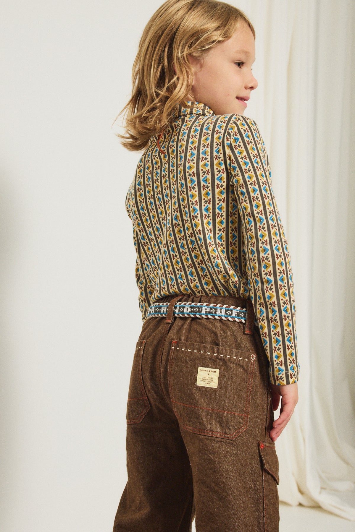 Long Sleeve Polo, Alabaster Gallup
