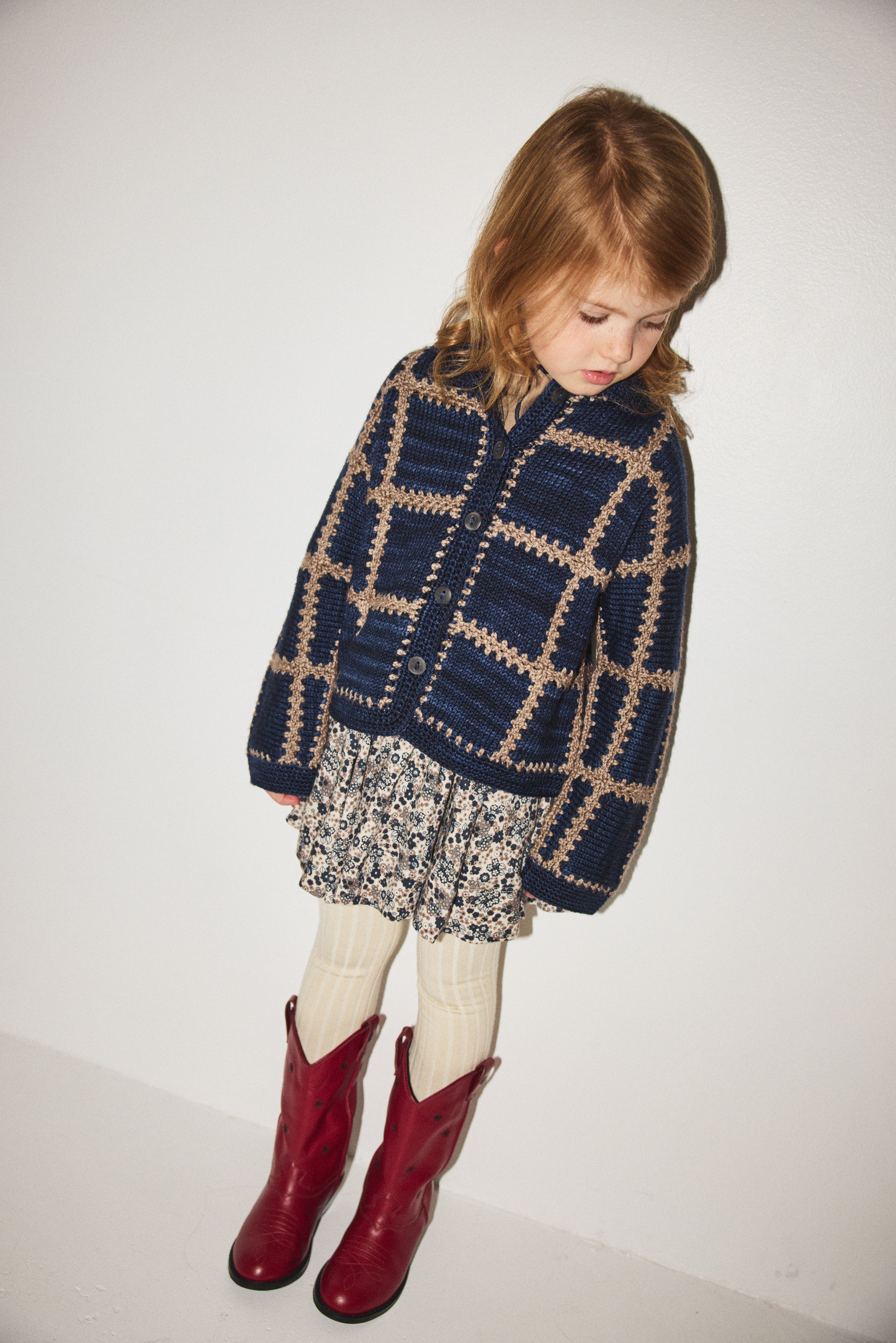 Ladder Square Cardigan, Ink