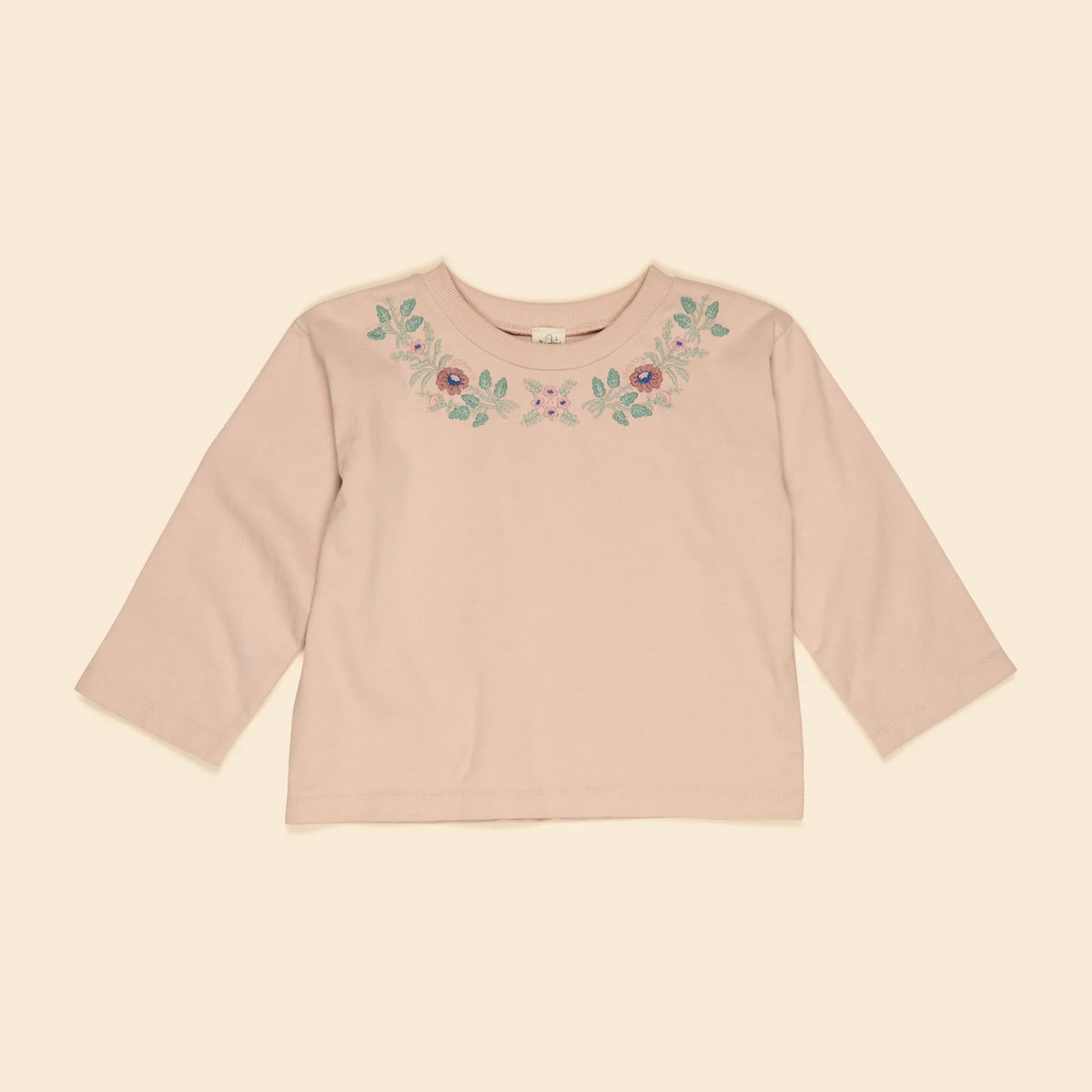 COMING SOON: Nella Floral Embroidered Tee - Petal