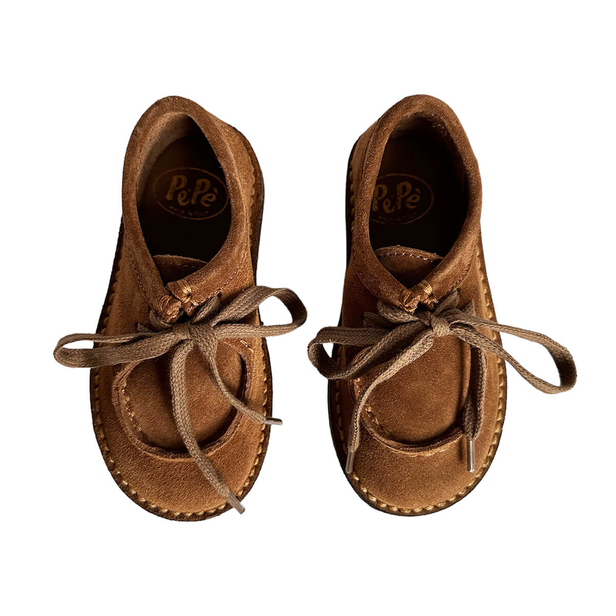 PèPè Dani Lace Up Shoes- Brown Suede