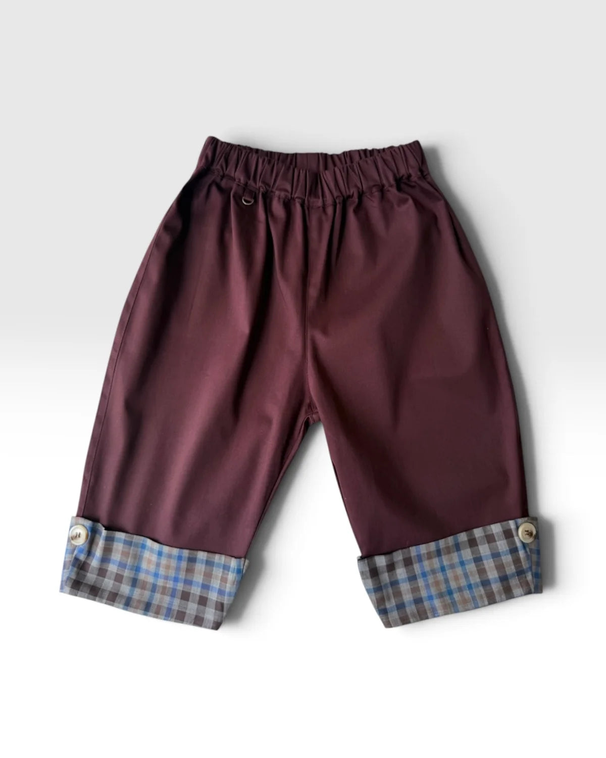 Cuffed Trousers - Dark Burgundy-1