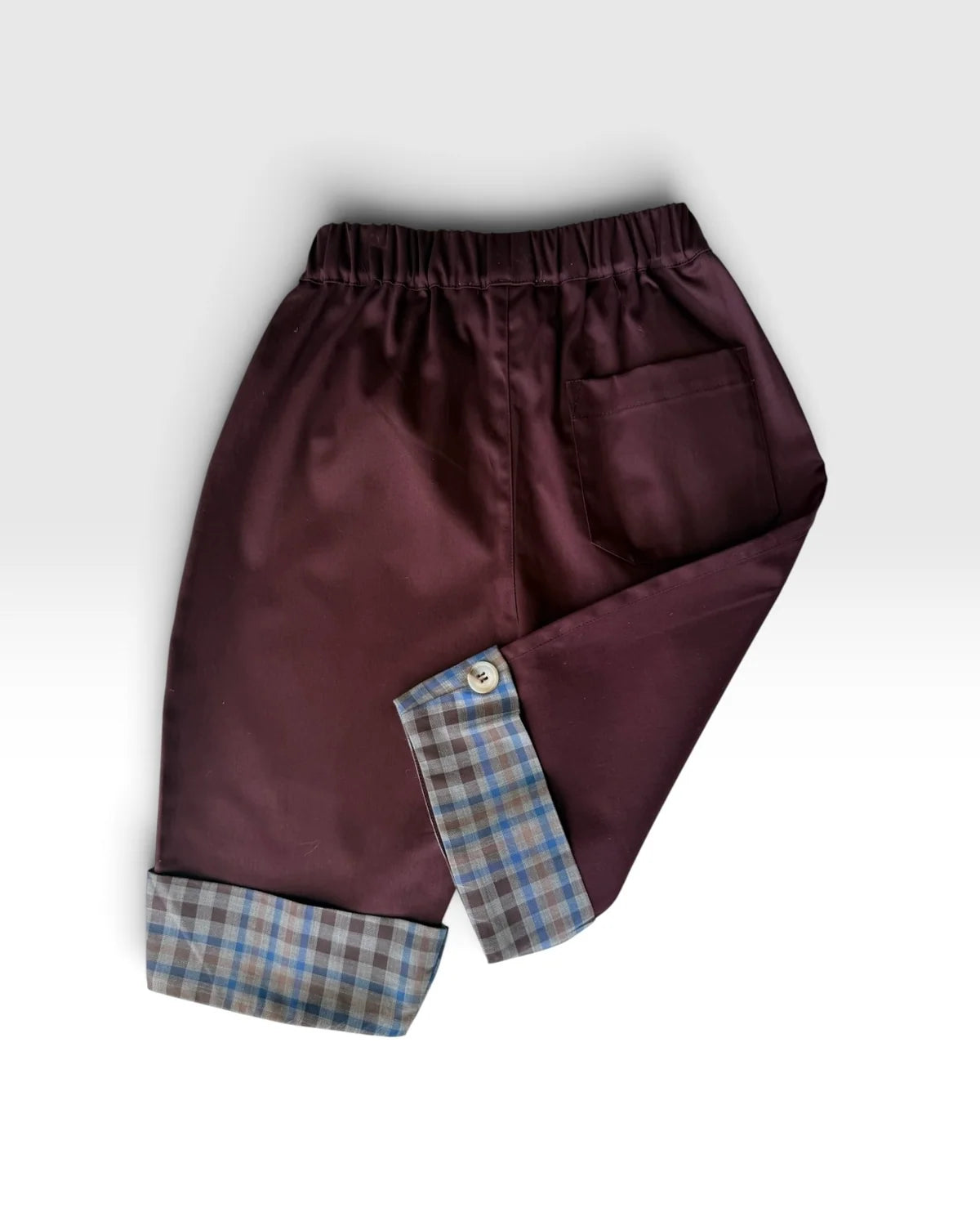 Cuffed Trousers - Dark Burgundy-5