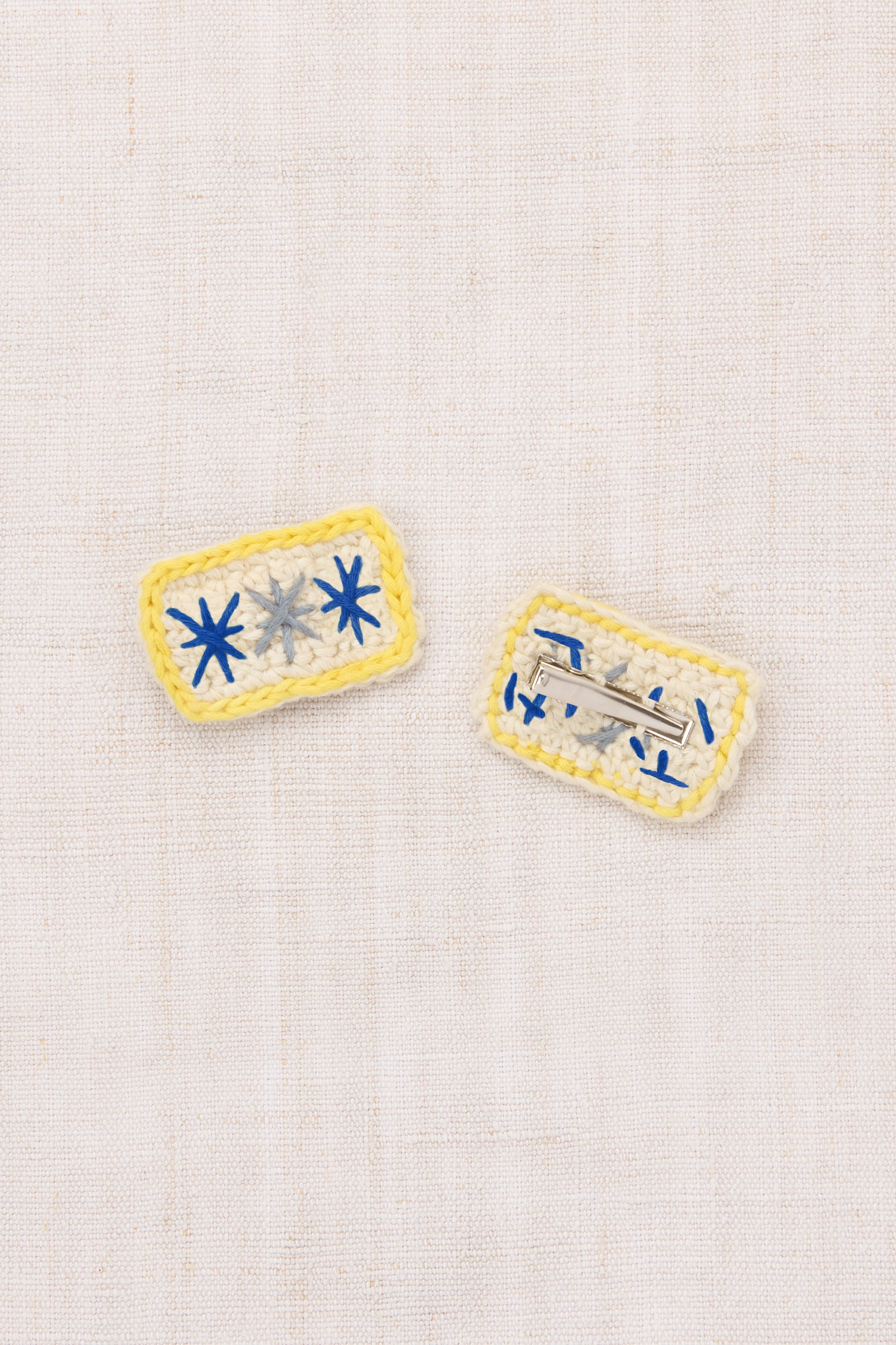 Puff Star Clip Set, Marzipan