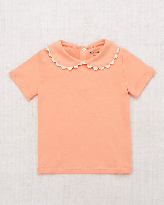 Jumbo Rickrack Collar Tee- Flamingo