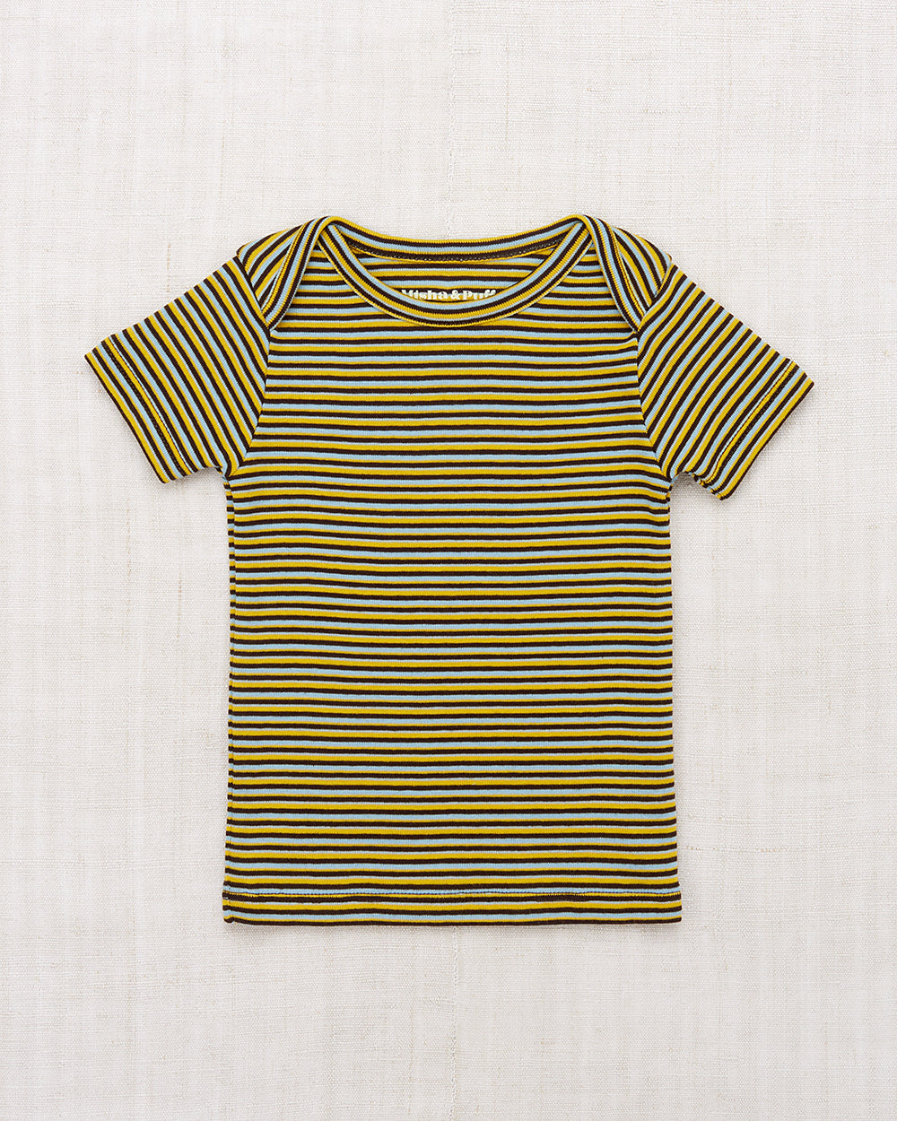 Short Sleeve Lap Tee- Bark Stripe