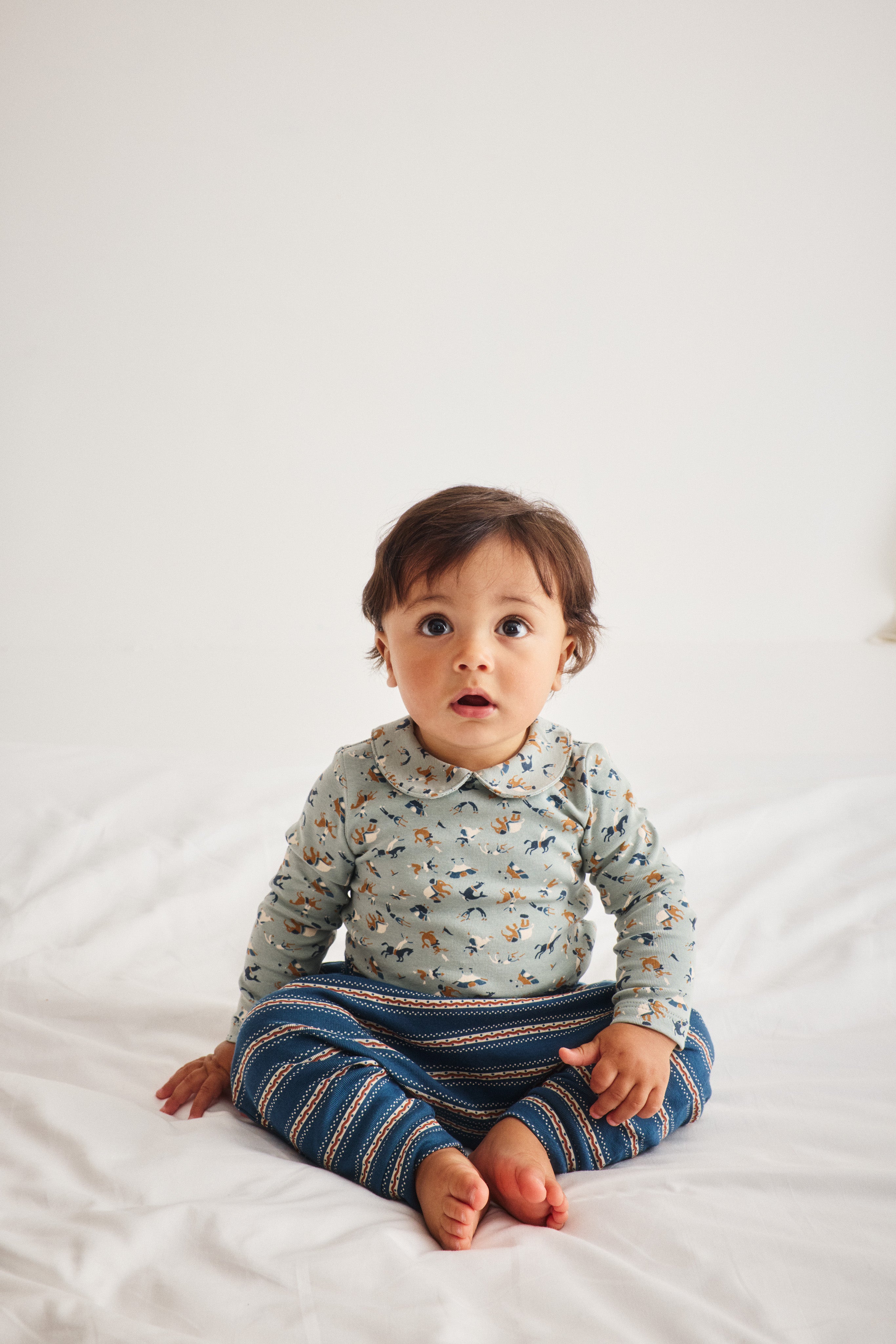 Baby Petit Collar Onesie - Onsen Circus