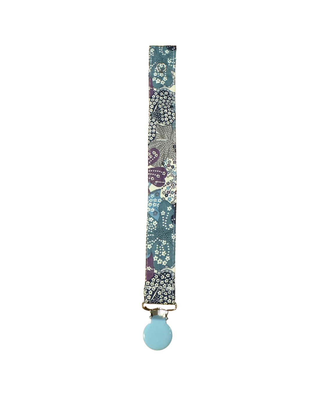 Pacifier Clip- Mauvey Blue