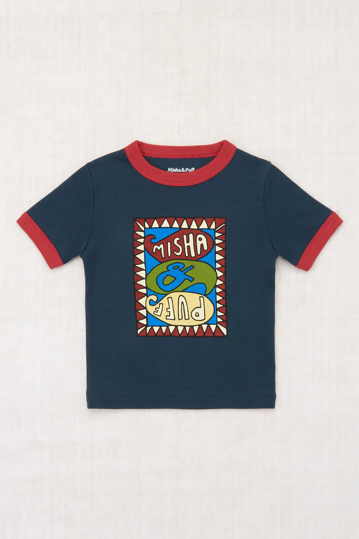 Groovy Paisley Ringer Tee, Galaxy