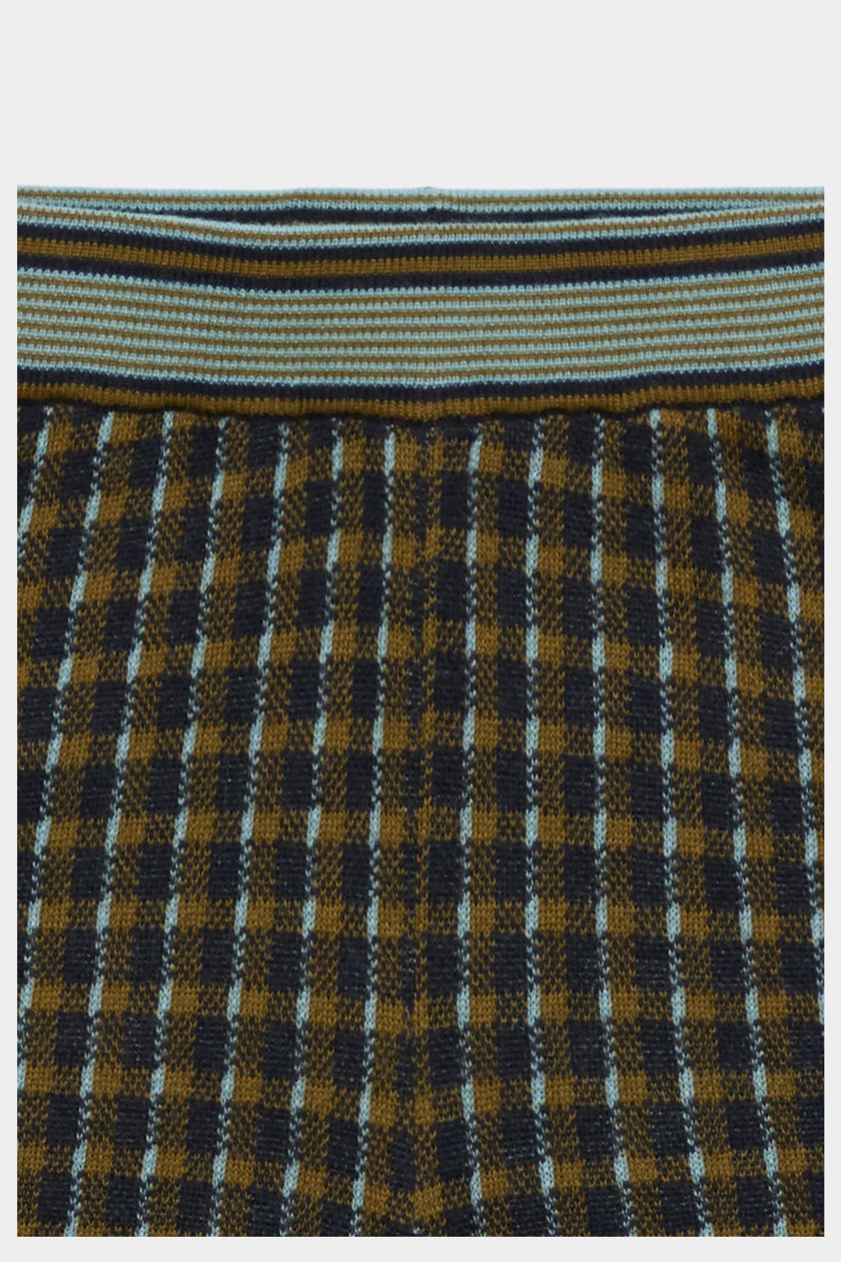 Knit Pants- Dark Navy Check