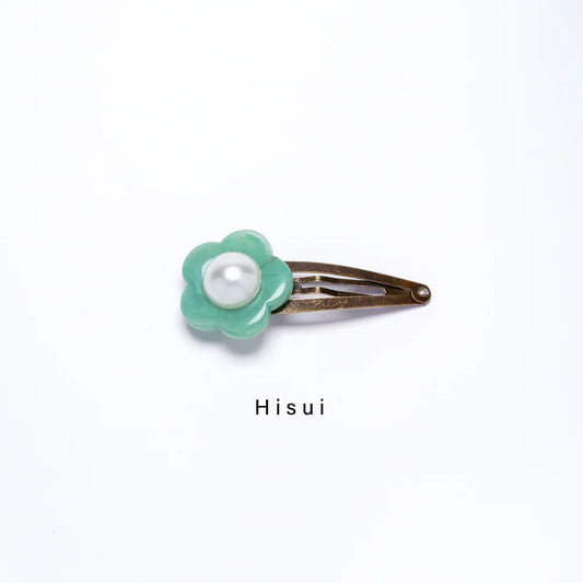 Flower Hair Clip- Hisui