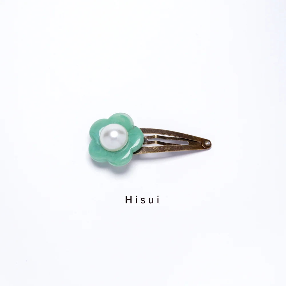 Flower Hair Clip- Hisui