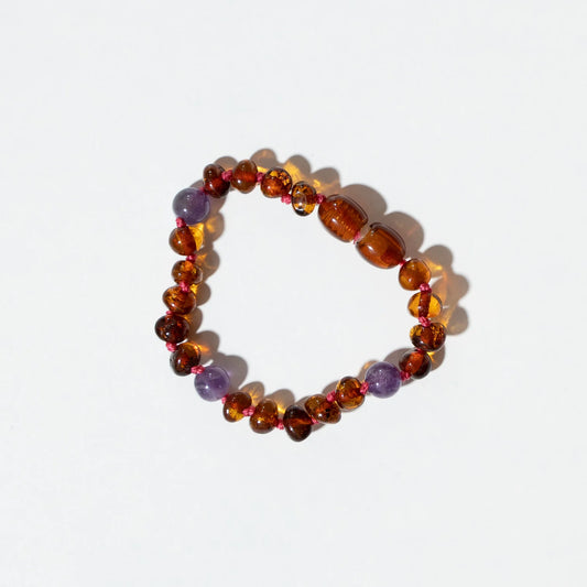 Amber/ Amethyst Bracelet