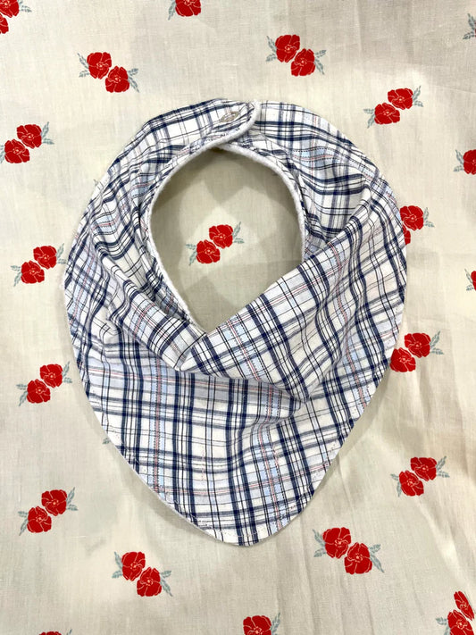 Cotton Bib- Blue Check