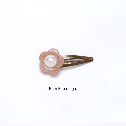 Flower Hair Clip- Pink Beige