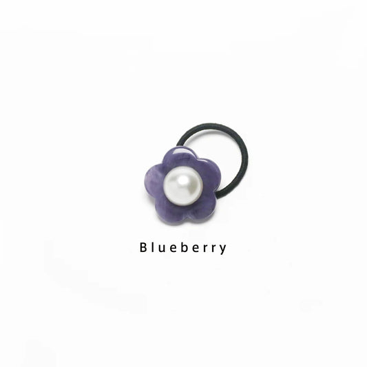 Flower Hair Tie- Blueberry