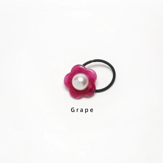 Flower Hair Tie- Grape