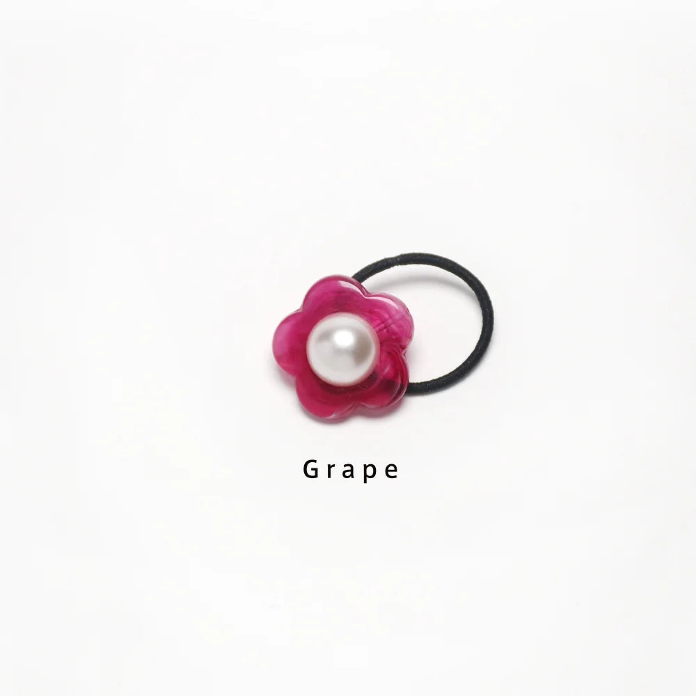 Flower Hair Tie- Grape