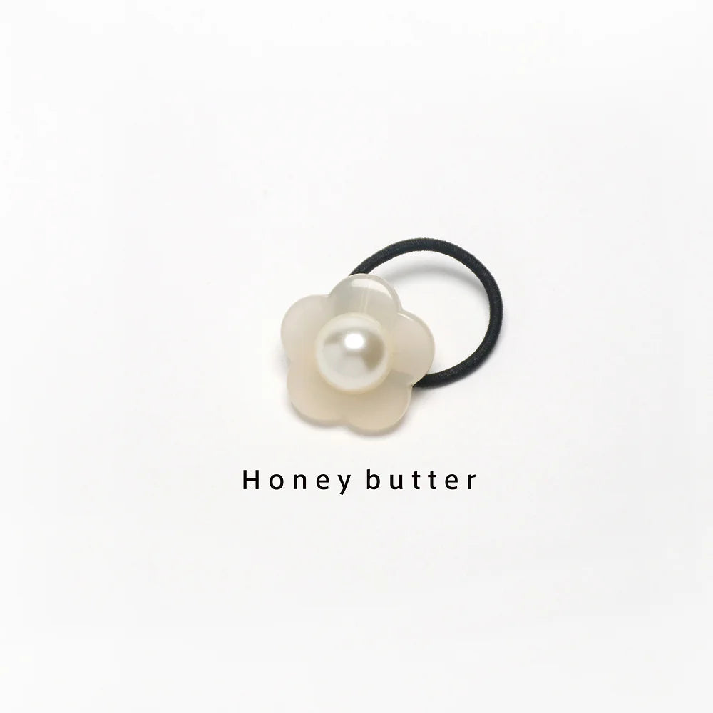 Flower Hair Tie- Honey Butter