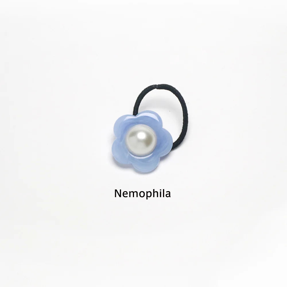 Flower Hair Tie- Nemophila