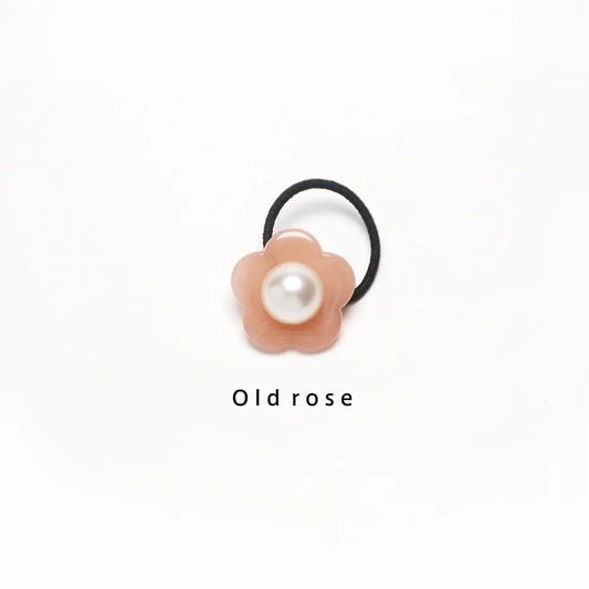 Flower Hair Tie- Old Rose