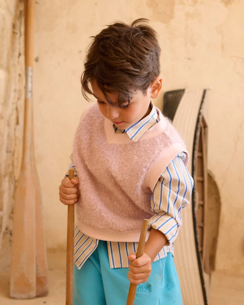 Wool Vest - Shell Pink-6