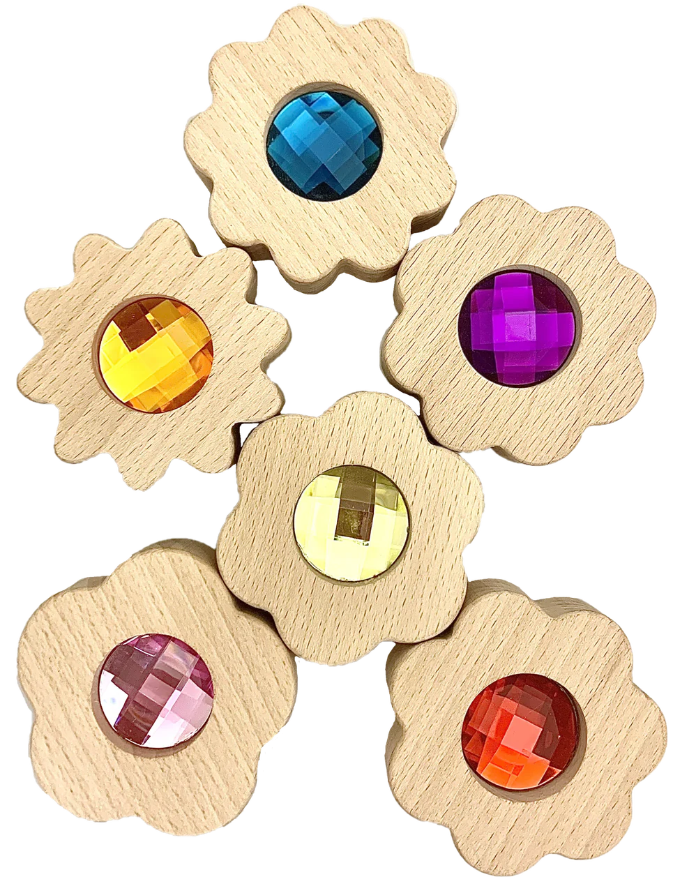 Gem Counting Flowers- 6 Pieces