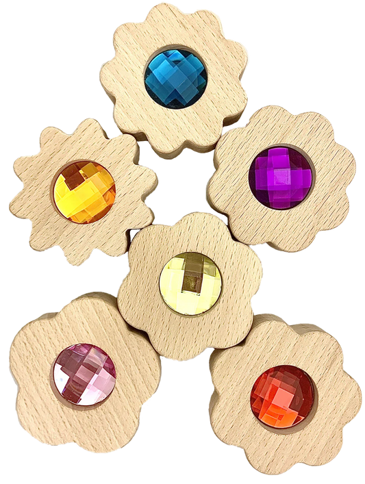 Gem Counting Flowers- 6 Pieces